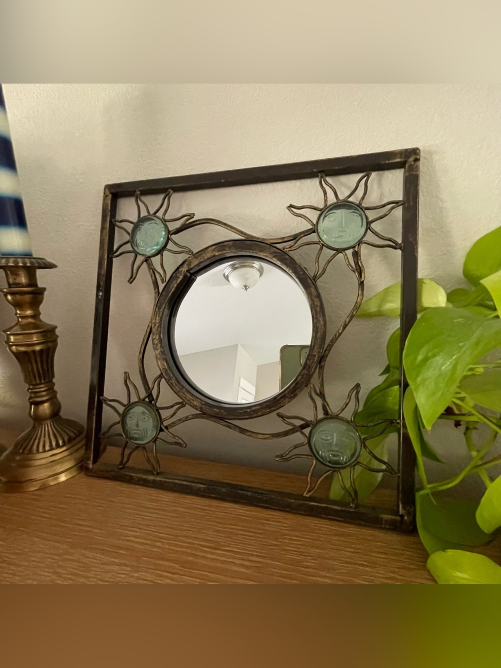 Vintage 90s Celestial Sun Mirror